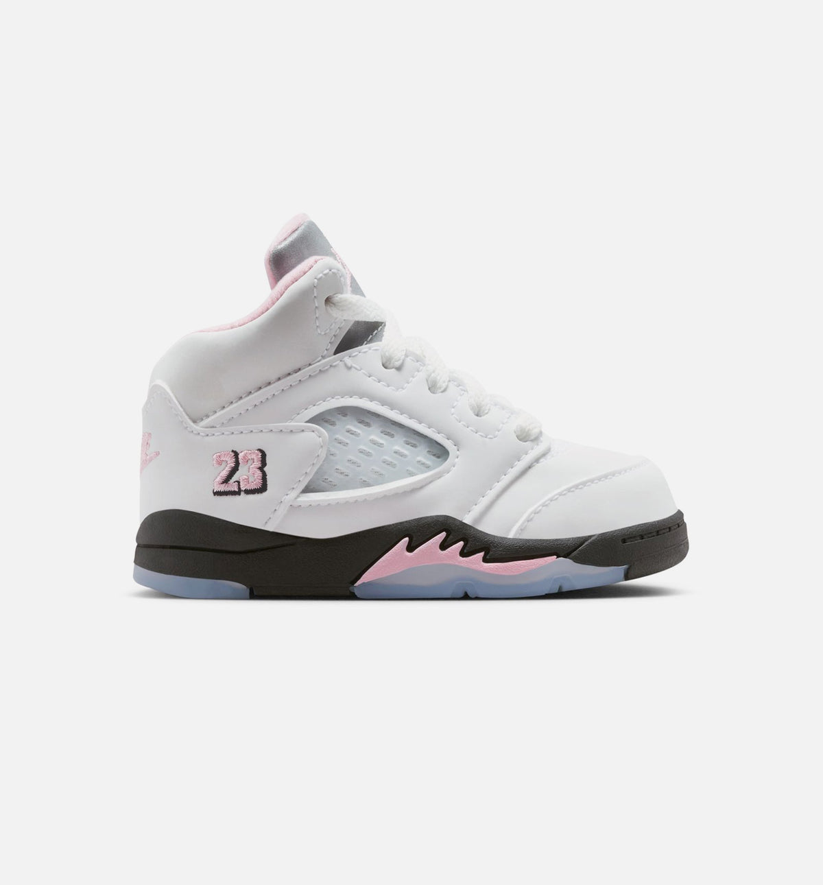 Air Jordan 5 Retro Medium Soft Pink Infant/Toddler Lifestyle Shoe - White/Black/Medium Soft Pink