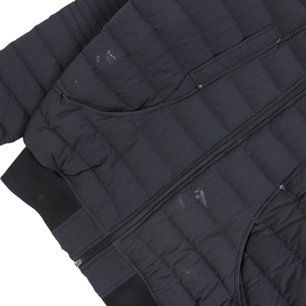 Moose Knuckles Black Quilted Down Bomber Jacket