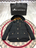 Moose Knuckles Men's Quilted Hooded Jacket with Gold-Tone Hardware
