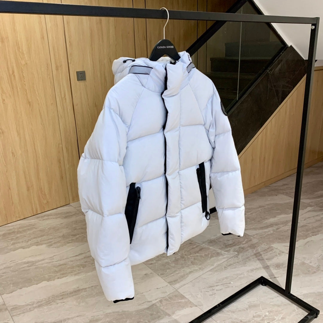 Canada Goose Hooded Puffer Jacket with Contrast Zip Pockets