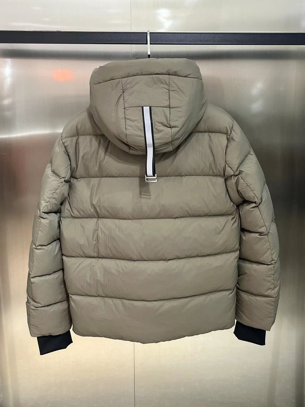 Canada Goose Hooded Puffer Jacket with Black Chest Patch