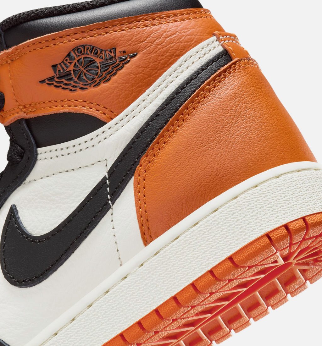 Air Jordan 1 Retro High OG Shattered Backboard Grade School Lifestyle Shoes - Black/Sail/Starfish