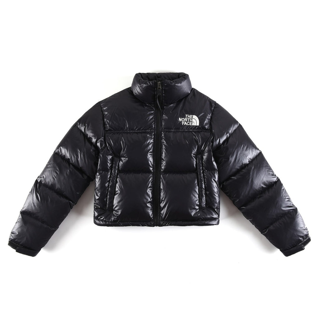 The North Face Glossy Cropped Stand-Collar Puffer Jacket