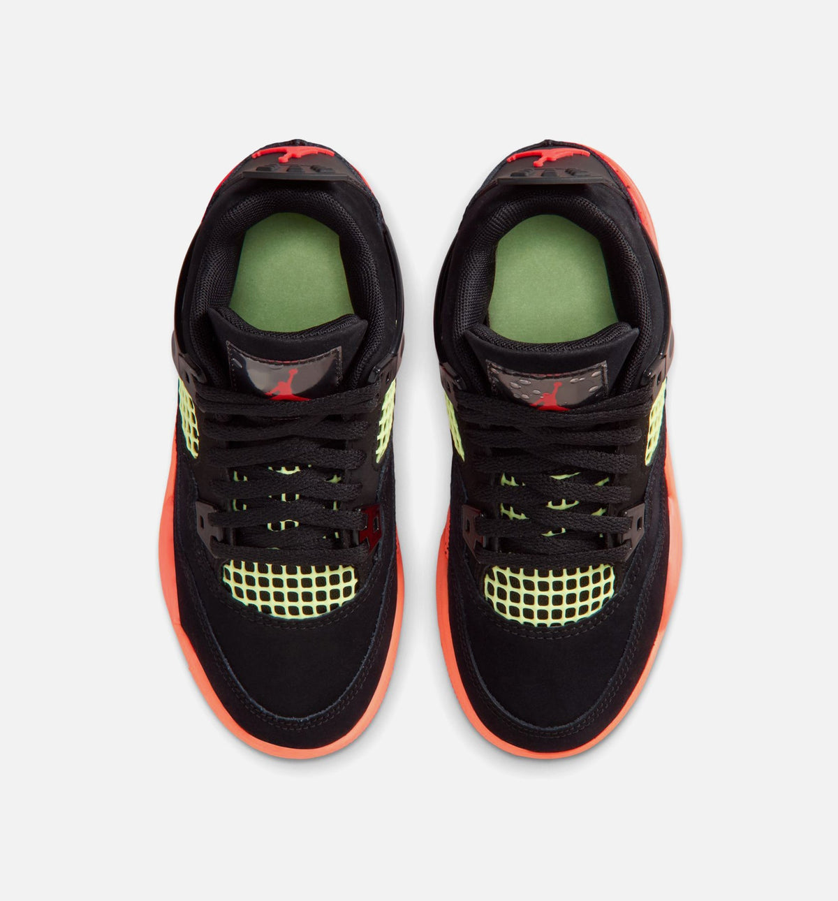 Air Jordan 4 Retro Black Infrared 23 Preschool Shoes - Black Infrared 23 Bright Mango