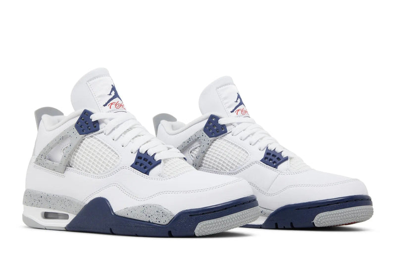 Air Jordan 4 Retro 'Midnight Navy' – Navy, White & Metallic Gold AJ4 Built for the After Dark