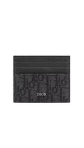 Dior Card Holder Oblique Jacquard Black