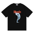 Rhude T-shirt Art Abstract Design Printed Short Sleeve T-shirt