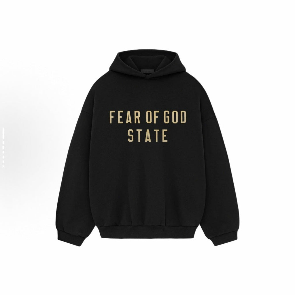 Fear of God Essentials Letter Graphic Fleece-Lined Pullover Hoodie