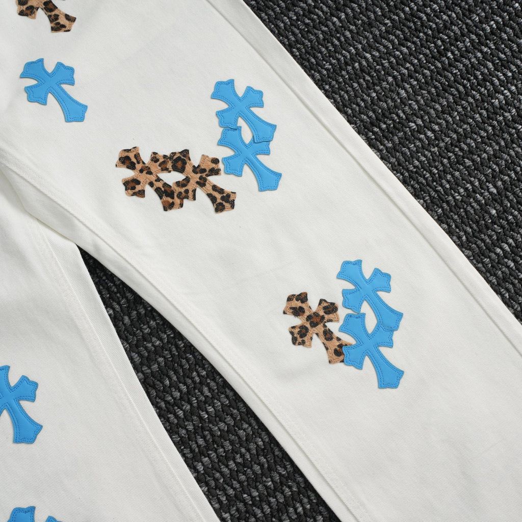 Chrome Hearts White Cross Graphic Pants