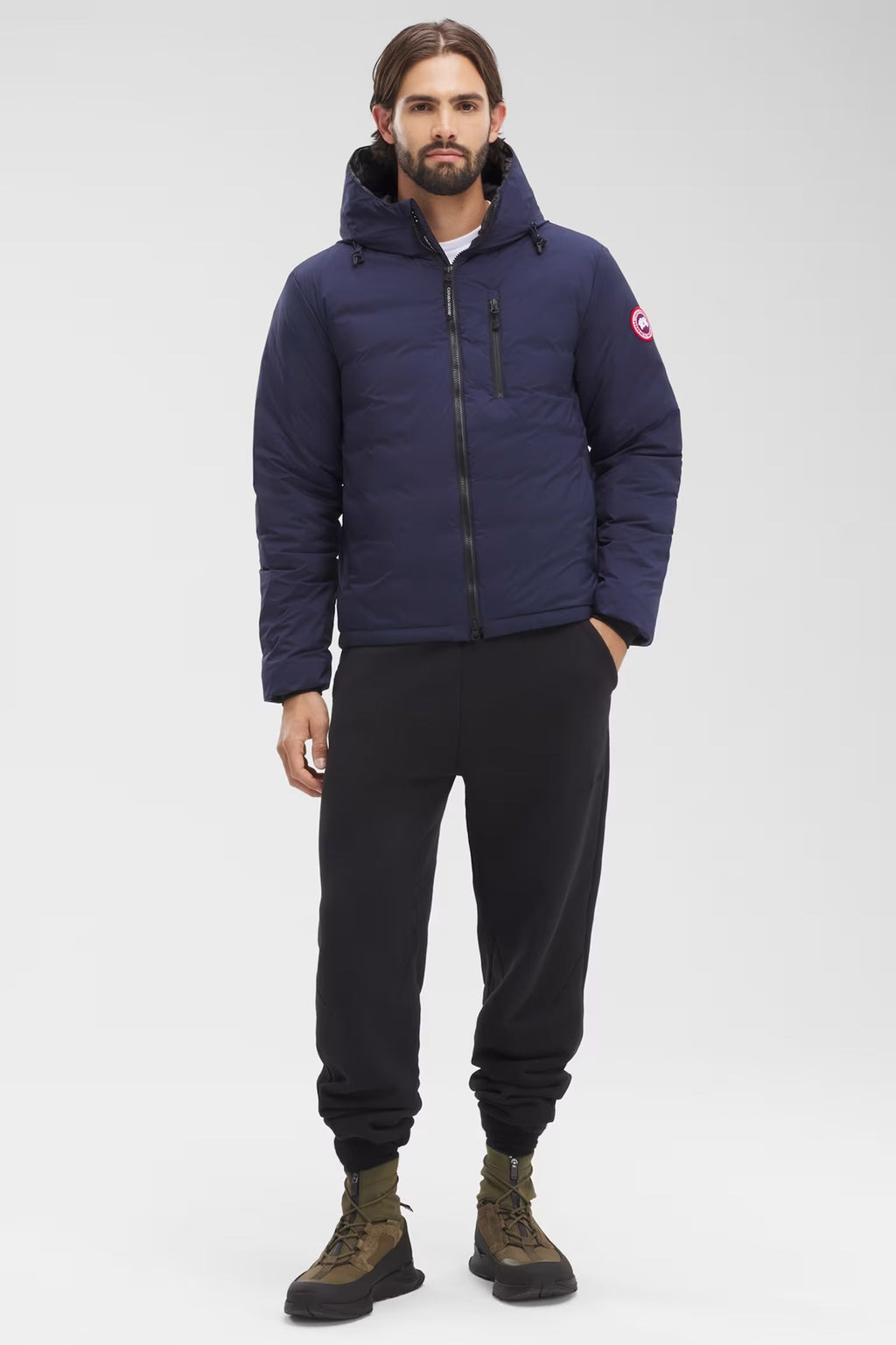 Canada Goose Men's Hooded Puffer Jacket with Chest Zip Pocket