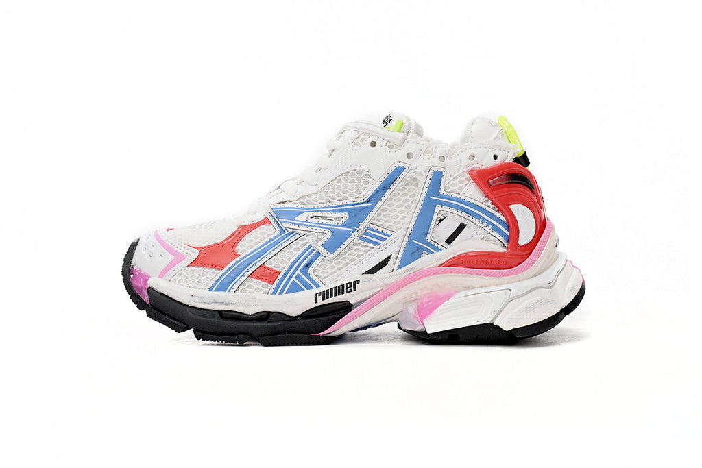 Balenciaga Runner White Blue Red 677402 W3RB6 9645