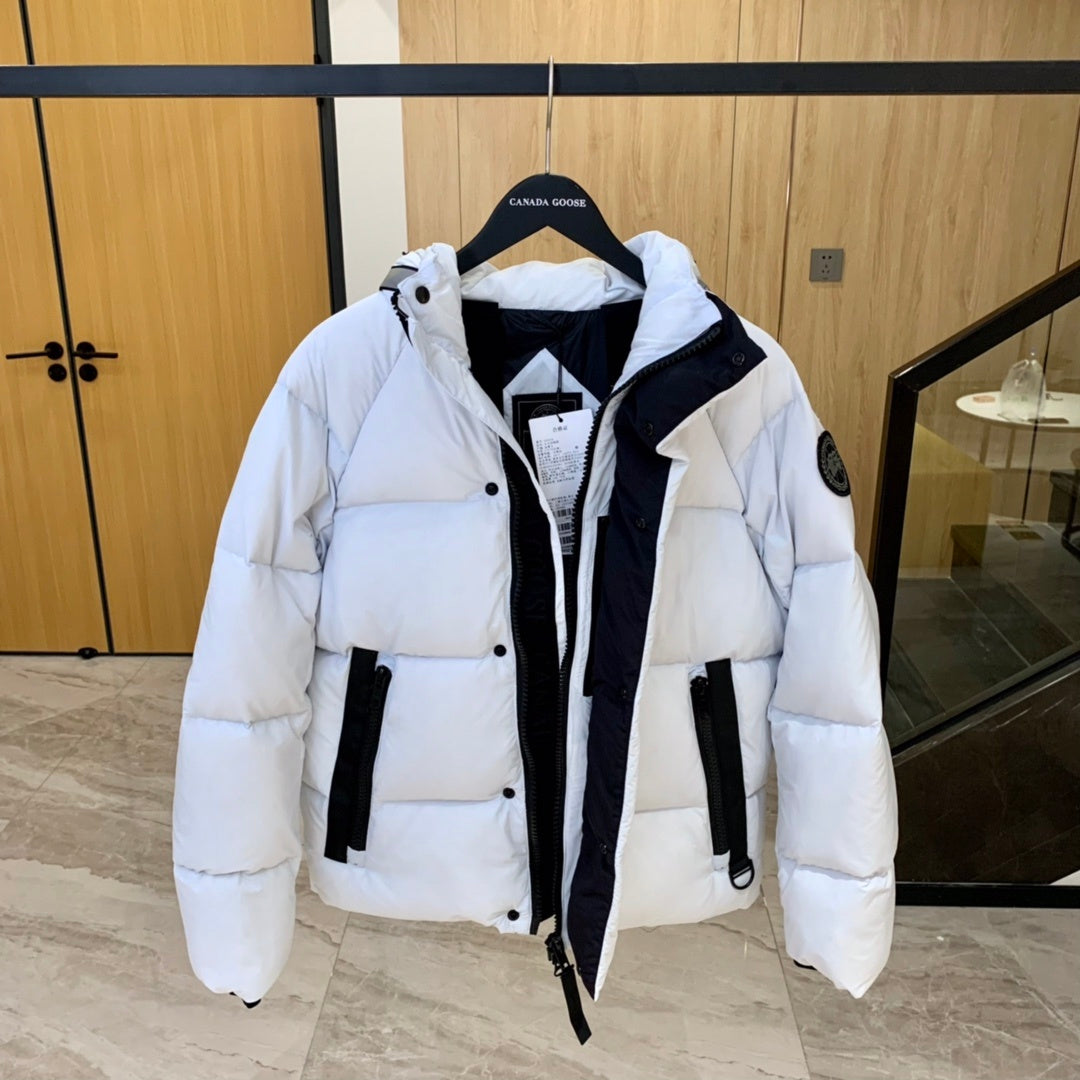 Canada Goose Hooded Puffer Jacket with Contrast Zip Pockets