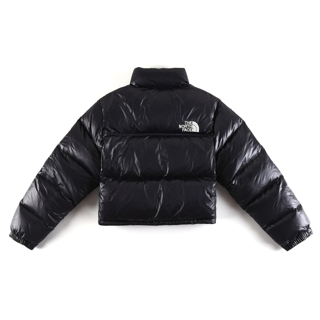 The North Face Glossy Cropped Stand-Collar Puffer Jacket