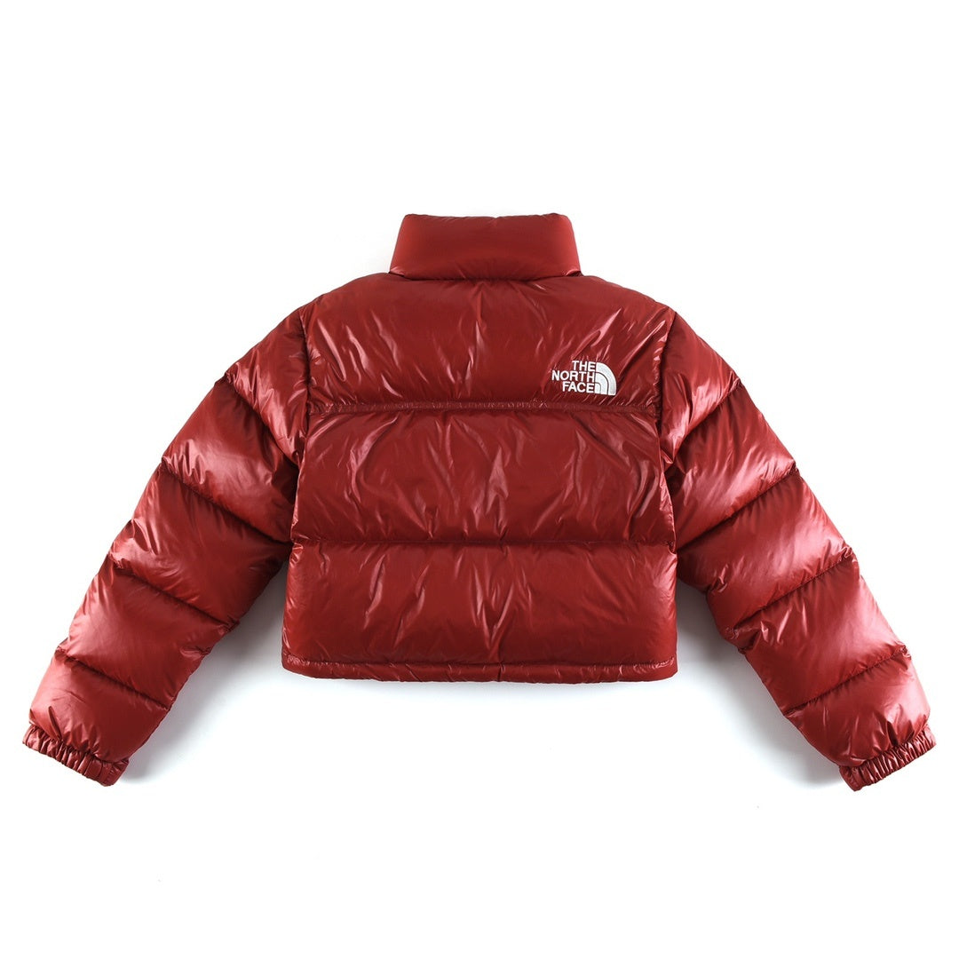 The North Face Glossy Cropped Stand-Collar Puffer Jacket