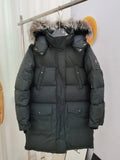 Moose Knuckles Women's Long Quilted Parka with Trimmed Hood