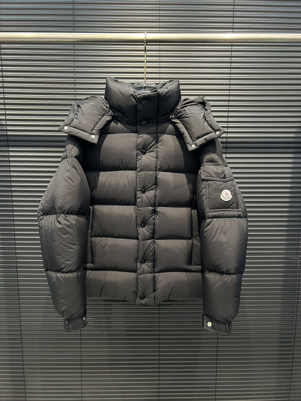 Moncler Maya Matte Hooded Puffer Jacket