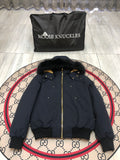 Moose Knuckles Men's Hooded Bomber Jacket with Gold-Tone Zipper