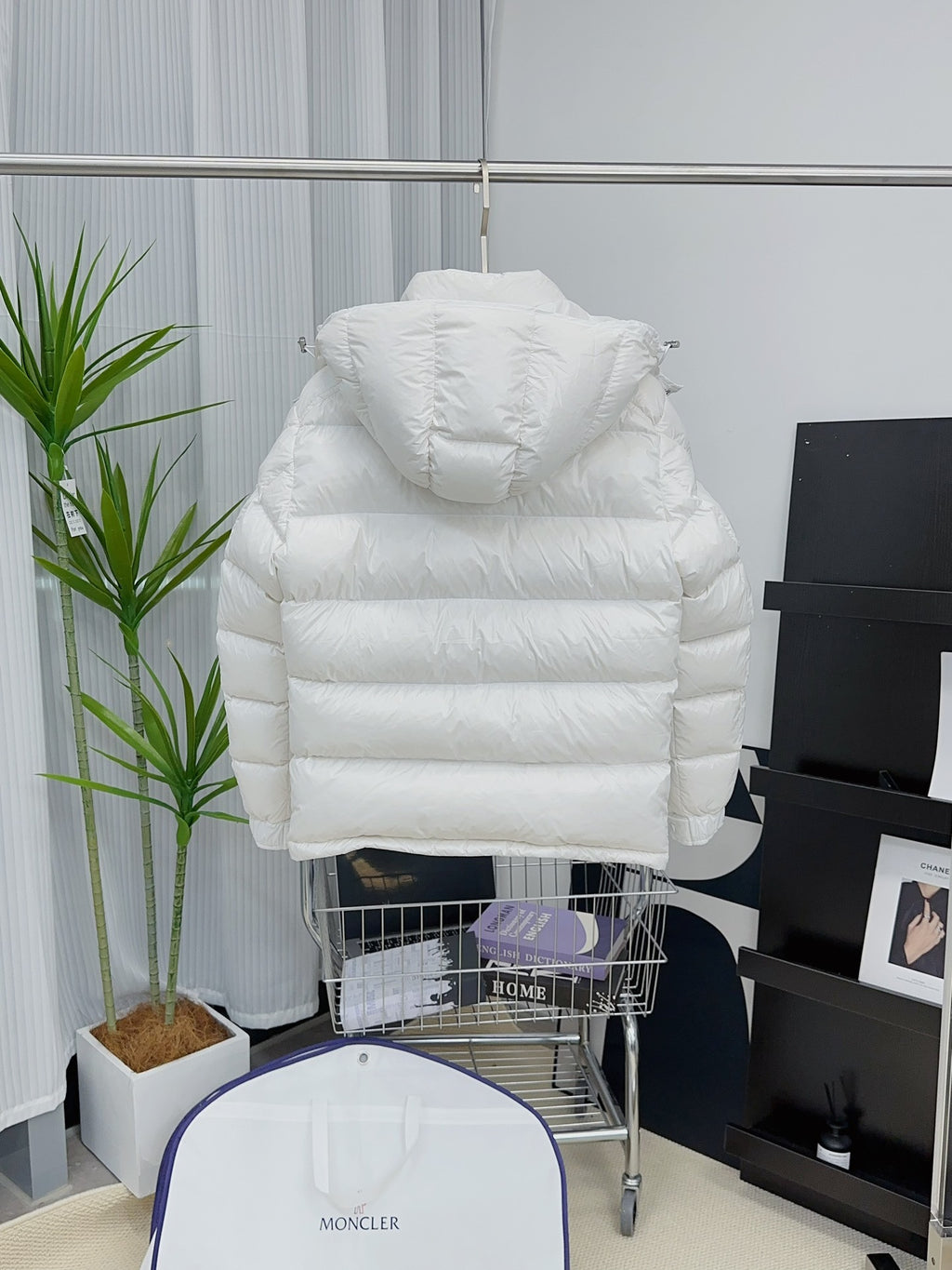 Moncler Maya Glossy Hooded Puffer Jacket