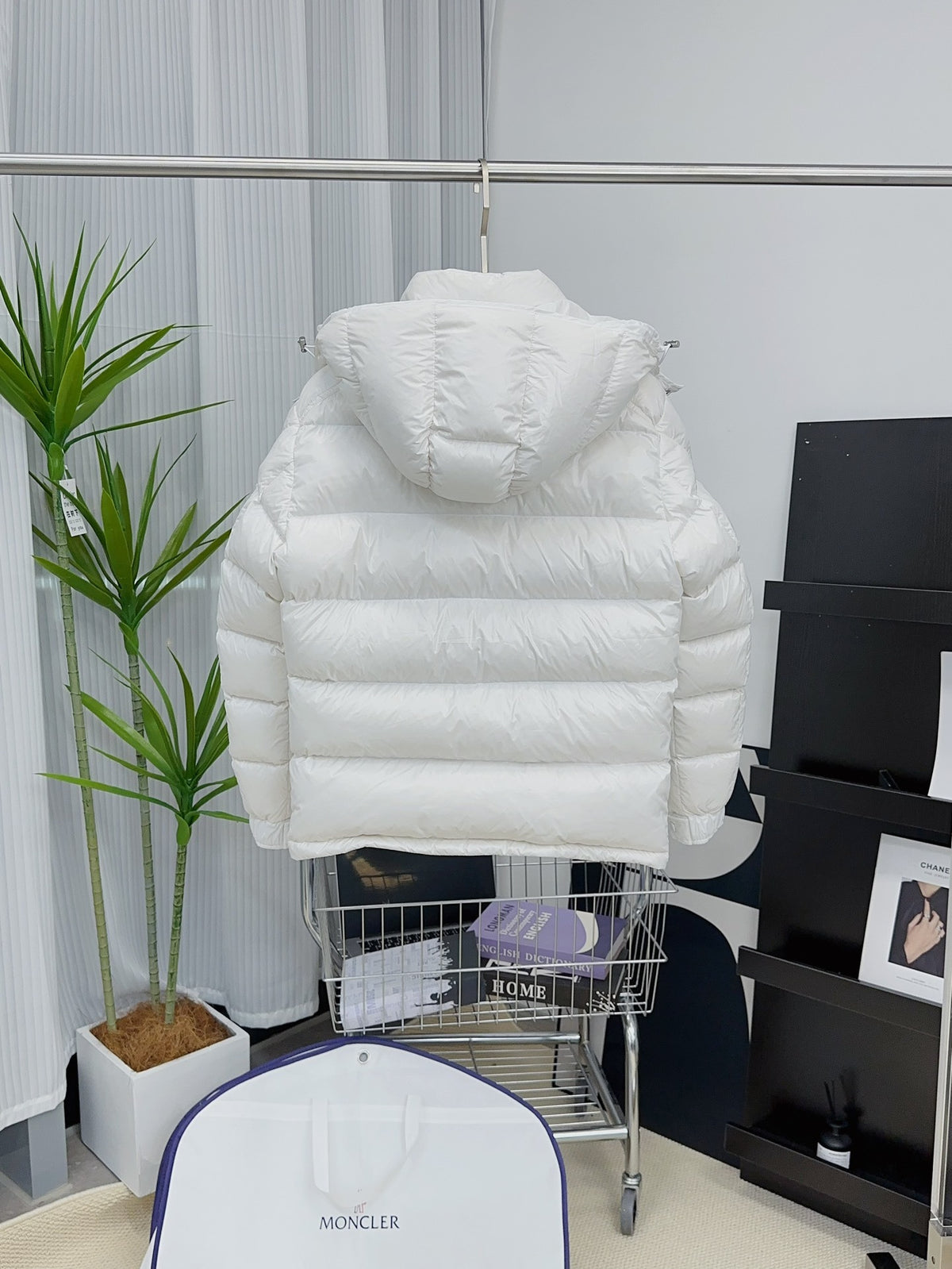 Moncler Maya Glossy Hooded Puffer Jacket