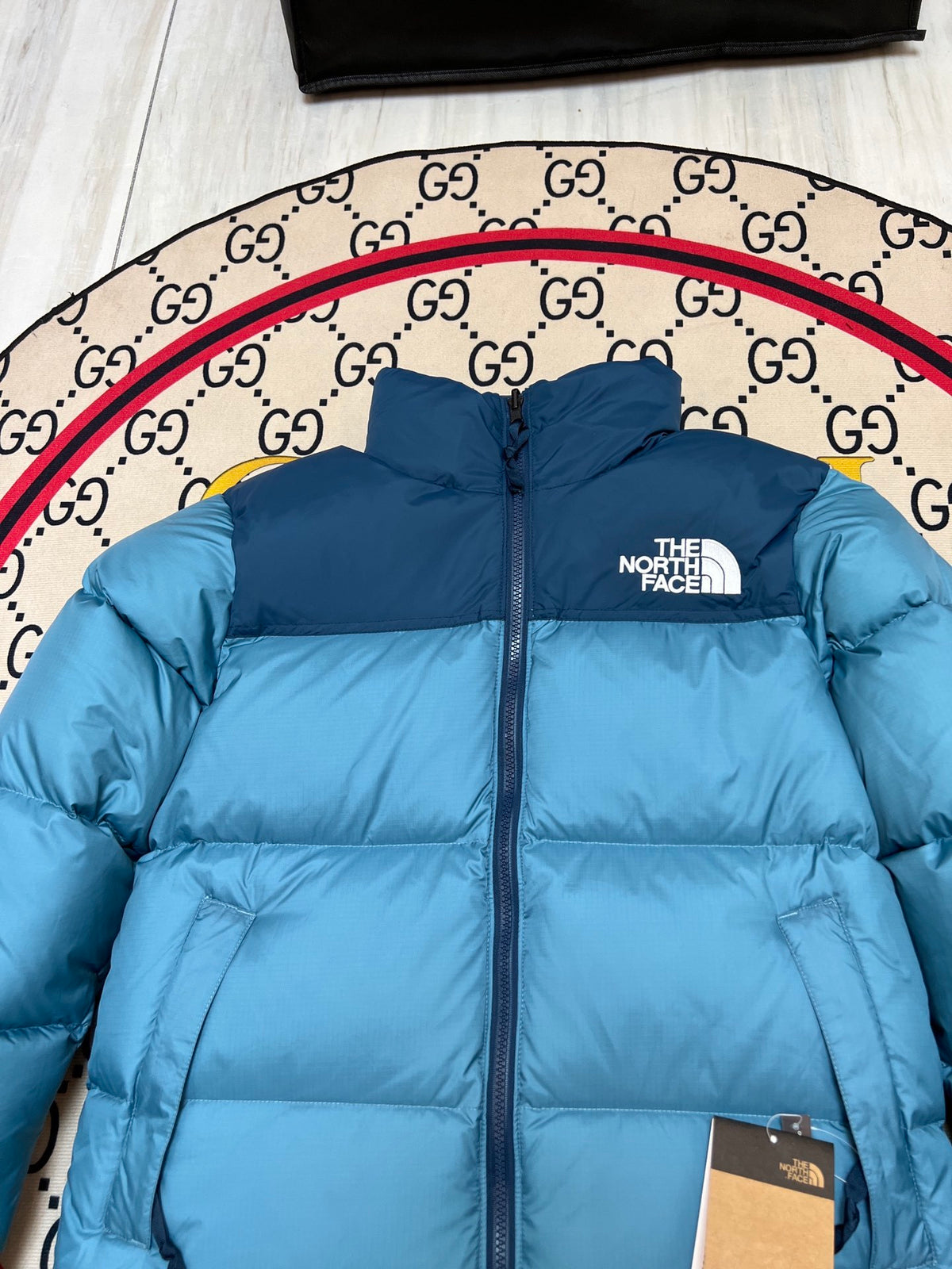 The North Face 1996 Color-Block Puffer Jacket in Blue