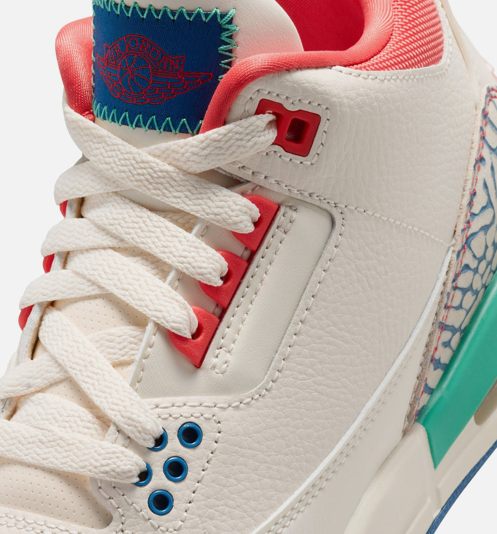 Air Jordan 3 Retro Play Your Way Kids' Shoes - Cream/Red/Blue/Green
