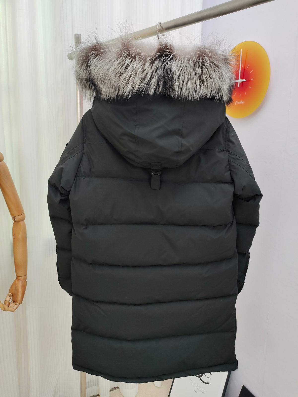 Moose Knuckles Women's Long Quilted Parka with Trimmed Hood