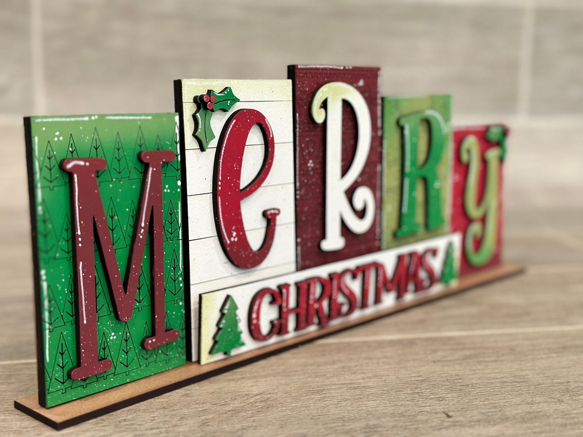 Thanksgiving Christmas Standing Reversible File SVG, Tiered Tray, Pumpkin, Autumn, Glowforge, LuckyHeartDesignsCo