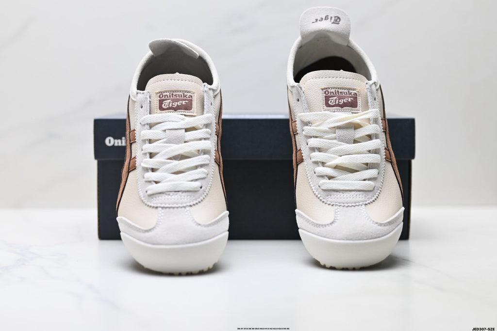 Onitsuka Tiger Retro Low Top Cream Brown Unisex Shoes Style 11