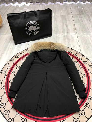Canada Goose Unisex Long Hooded Parka with Trimmed Hood