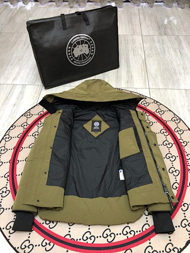 Canada Goose Unisex Quilted Hooded Jacket with Dropped Hem