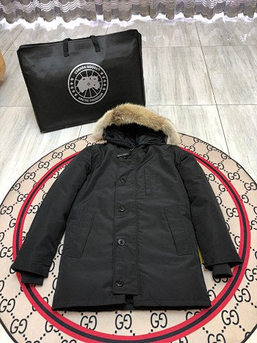 Canada Goose Unisex Hooded Parka with Button-Front Placket