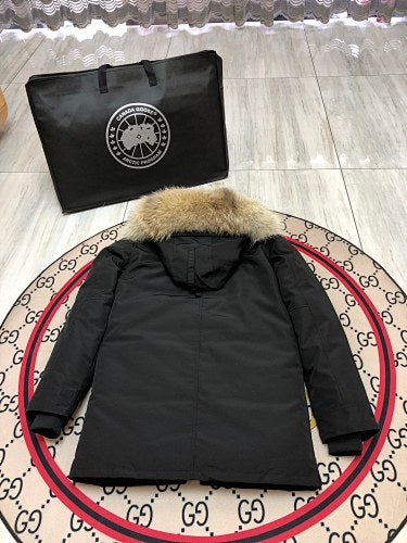 Canada Goose Unisex Hooded Parka with Button-Front Placket