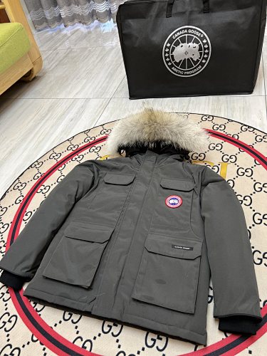 Canada Goose Kids' Hooded Parka with Four Flap Pockets
