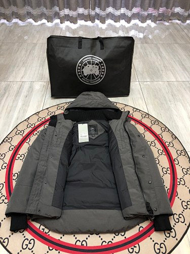 Canada Goose Unisex Hooded Utility Parka with Flap Pockets