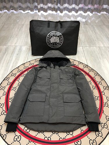 Canada Goose Unisex Hooded Utility Parka with Flap Pockets