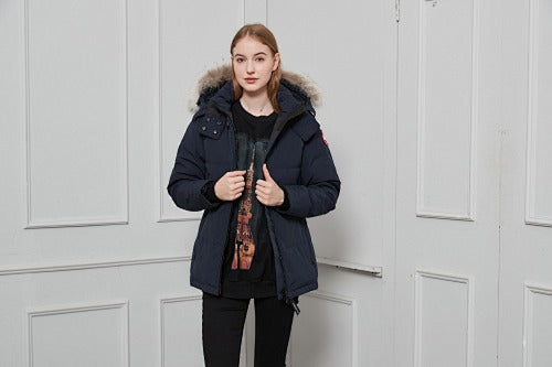 Canada Goose Women's Hooded Parka with Trimmed Hood