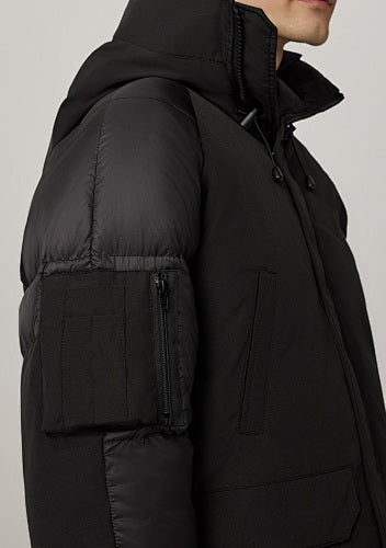 Canada Goose Men's Hooded Jacket with Quilted Sleeves
