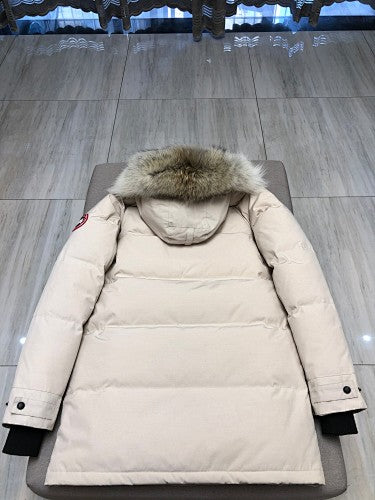 Canada Goose Long Quilted Hooded Parka with Flap Pockets