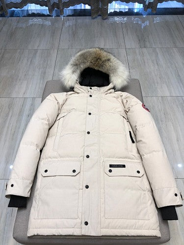 Canada Goose Long Quilted Hooded Parka with Flap Pockets