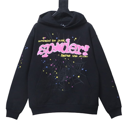 Sp5der P*NK V2 Hoodie Black