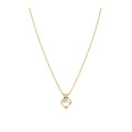 Tiffany Style T Motif Cubic Zirconia 18K Gold-Plated Necklace