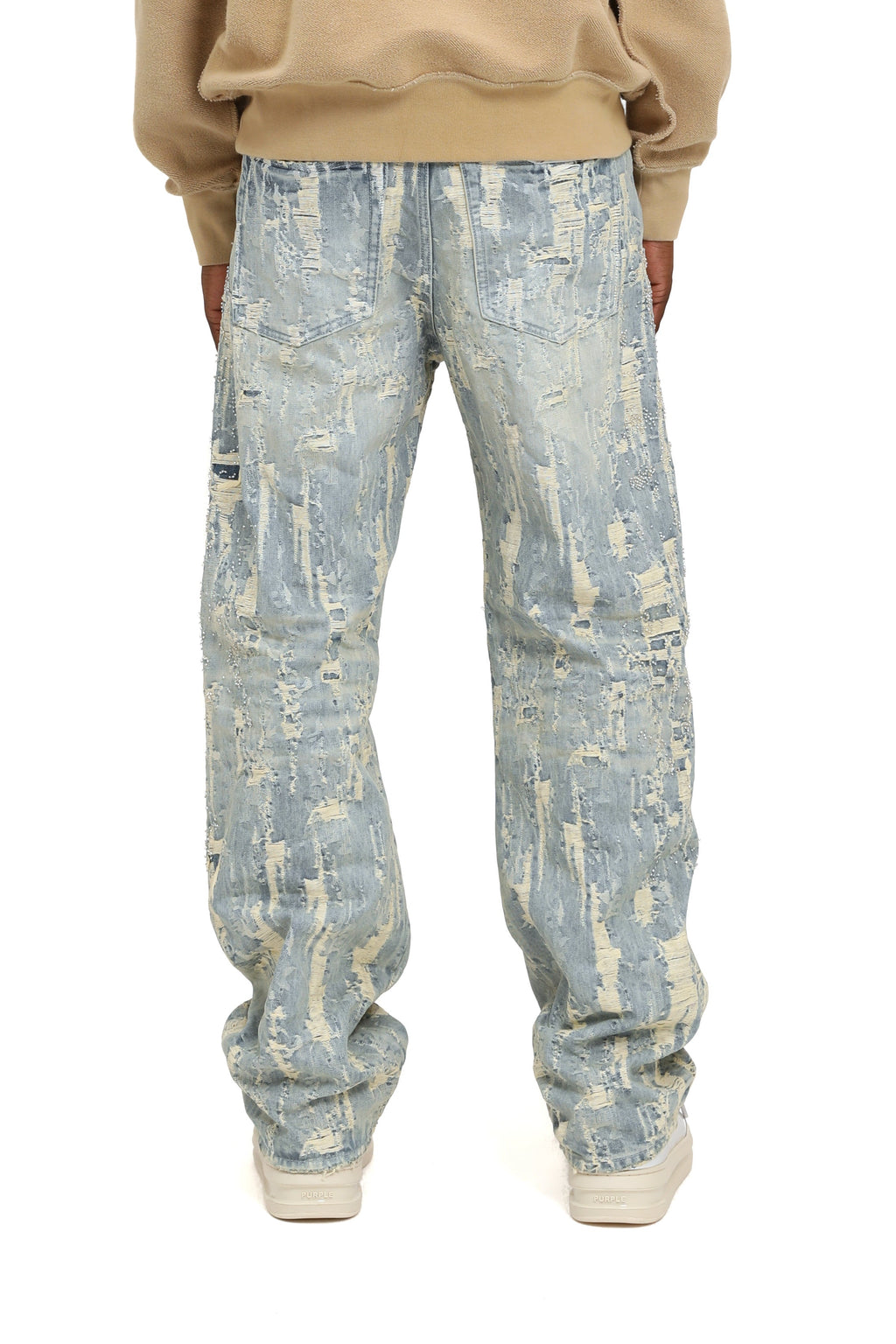 Purple Brand Bead Splatter Destroy Denim