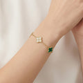 Van Cleef & Arpels Vintage Alhambra Five Motifs Malachite Bracelet