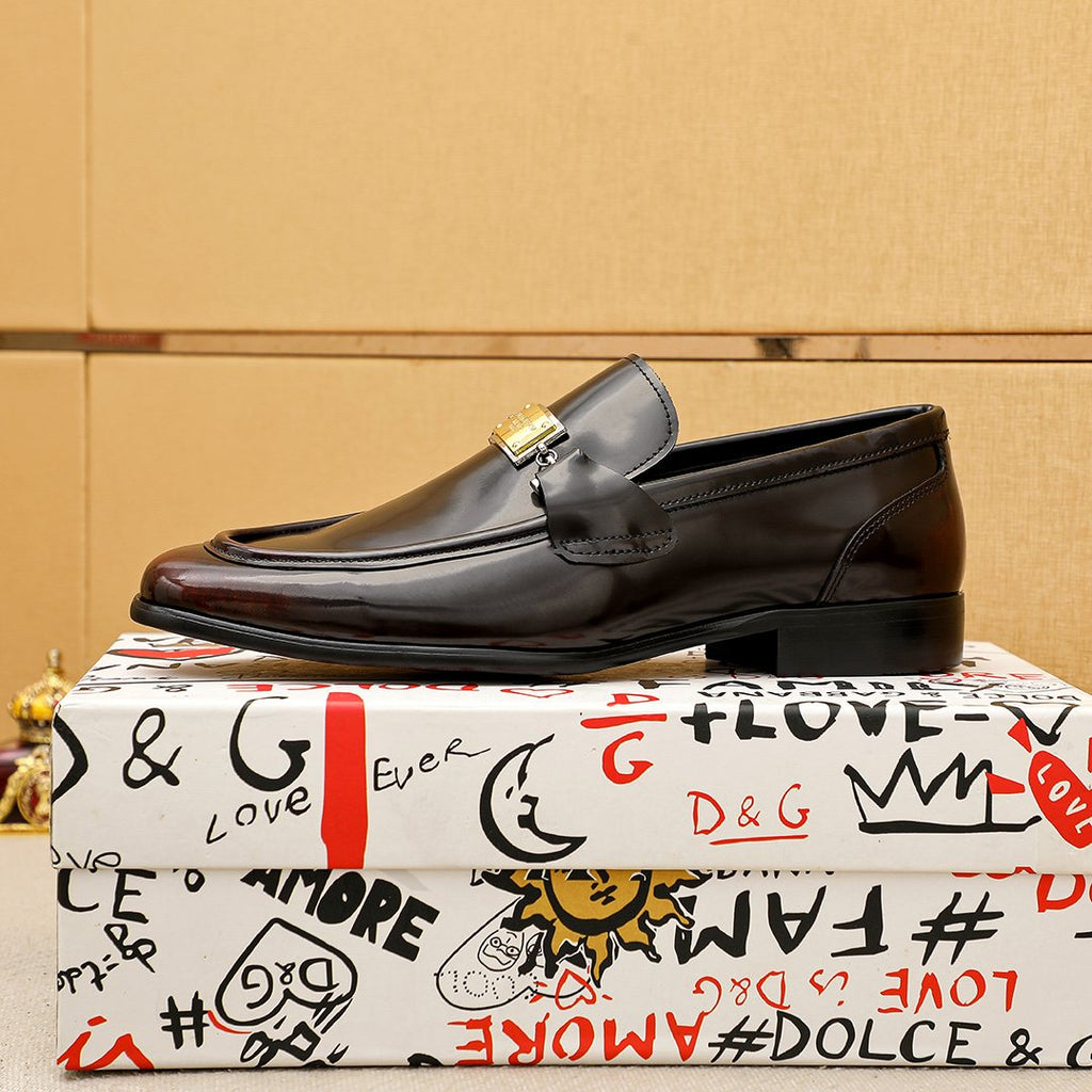 Dolce & Gabbana Dark Brown Buckle Loafers