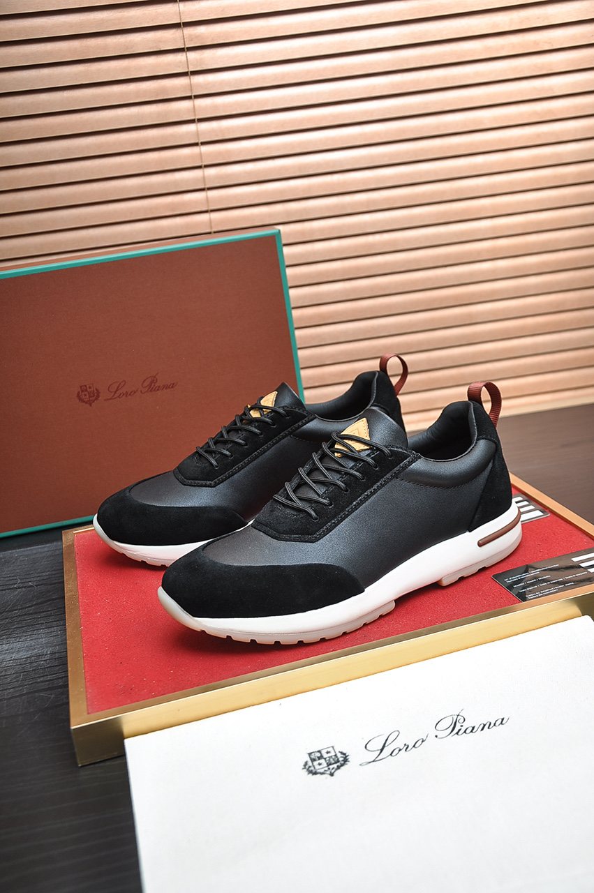 Loro Piana Paneled Lace-Up Sneakers