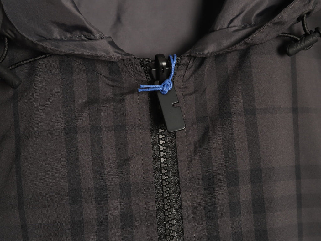 Burberry Reversible Check Hooded Jacket - Black and Charcoal