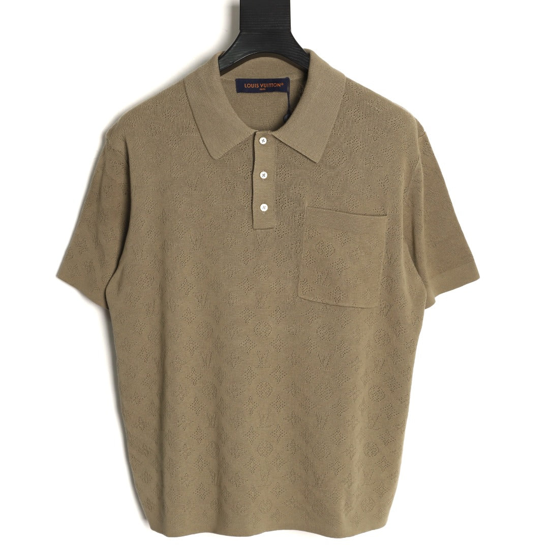 Louis Vuitton Chest-Pocket Detail Short-Sleeve Polo Shirt - Khaki