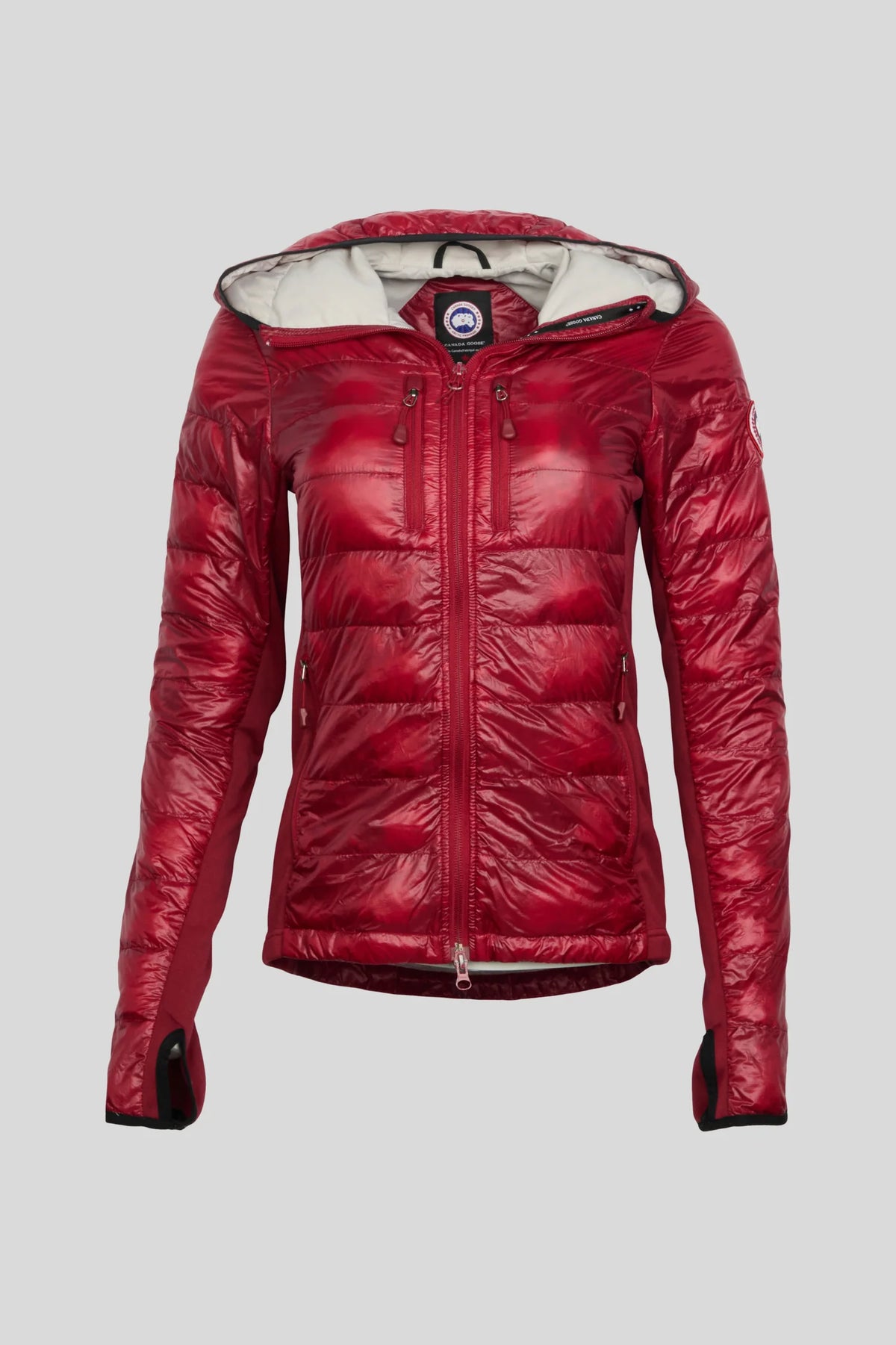 Canada Goose HyBridge Lite Hooded Quilted Jacket in Red